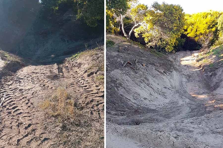 Una obra municipal sin cartelería induce a confusión